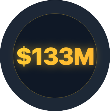133m charcoal gold circle